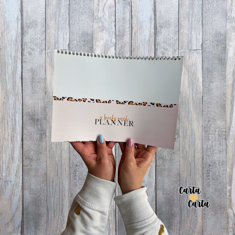 Planner Spirale Leopardato Settimanale