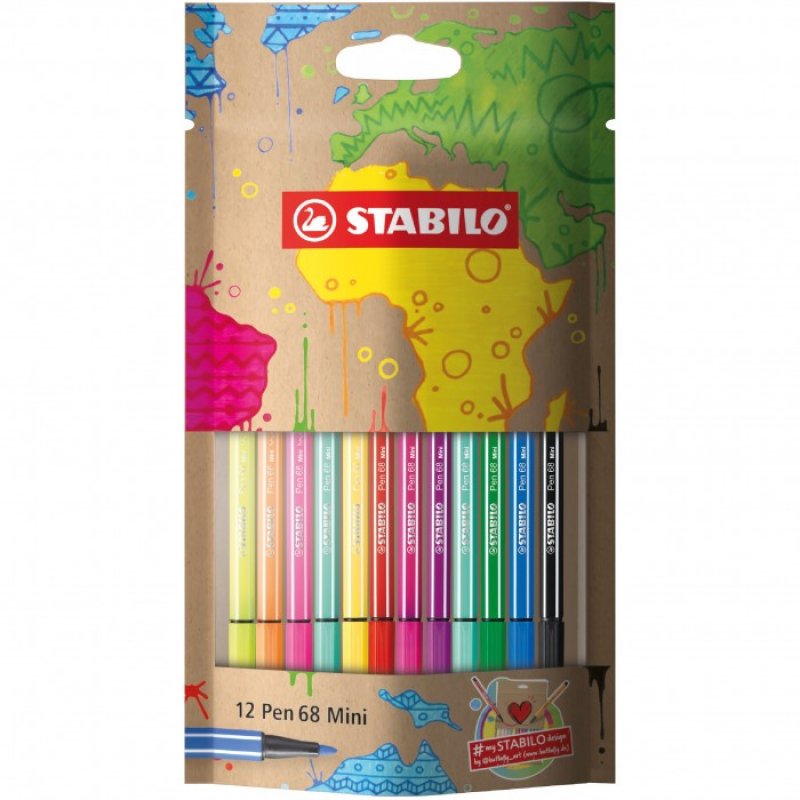 12 Stabilo Pen 68 MINI - EcoBusta