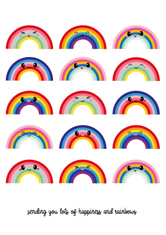 Cartolina - Send Rainbow