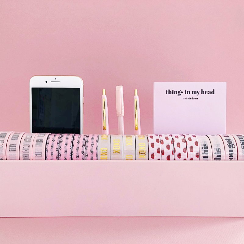 Desk Washi Organizer - Rosa