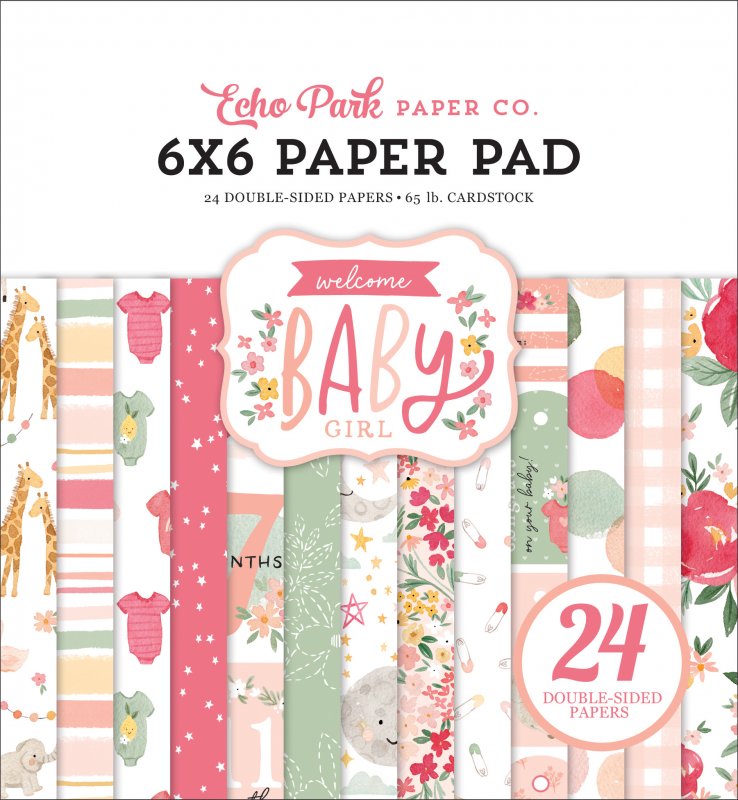 Paper Pad 6*6 - Baby Girl