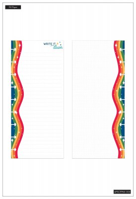 Half Sheet Filler Paper - Rainbow