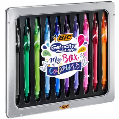 Metal Box 10 Penne Gel - Bic