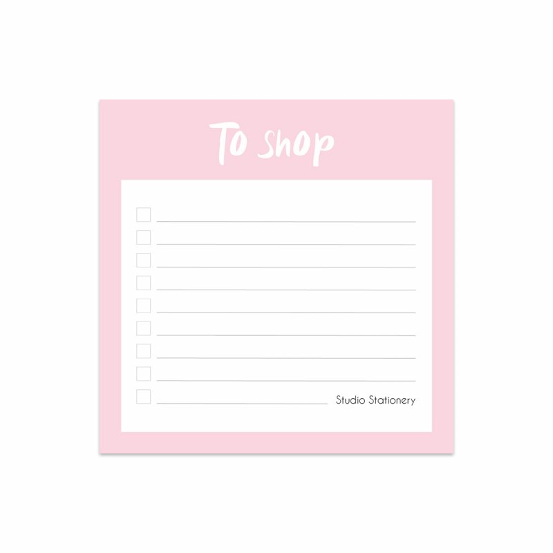 Mini To Do - To Shop Pink