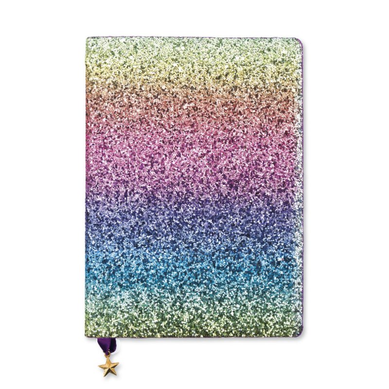 Notebook A5 - Glitter Rainbow