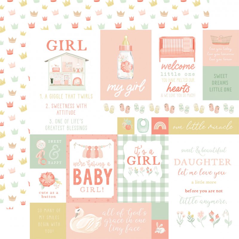 Paper Pad 6*6 - Baby Girl