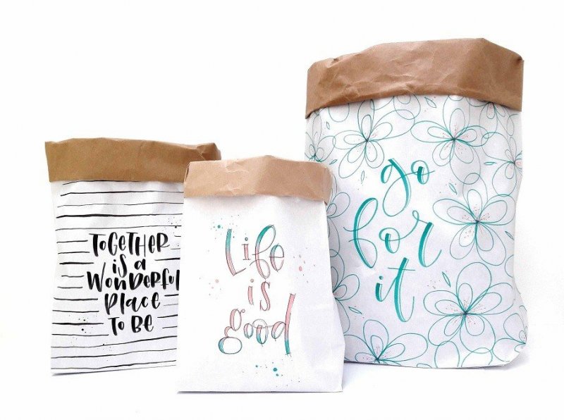 3 Buste Carta da decorare XL - M - S