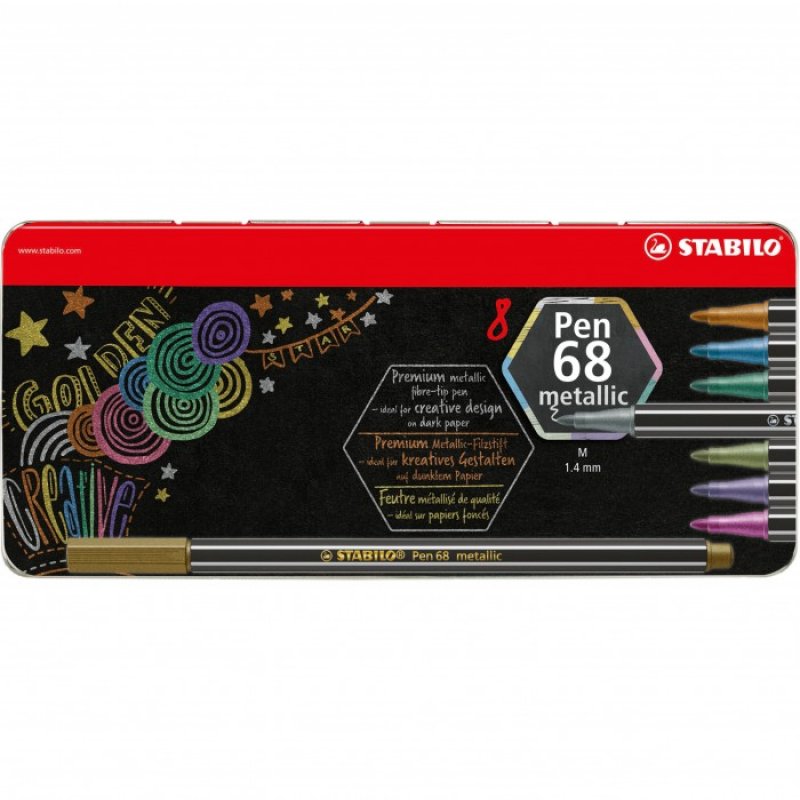 STABILO PEN 68 - Metallic - Scatola in metallo