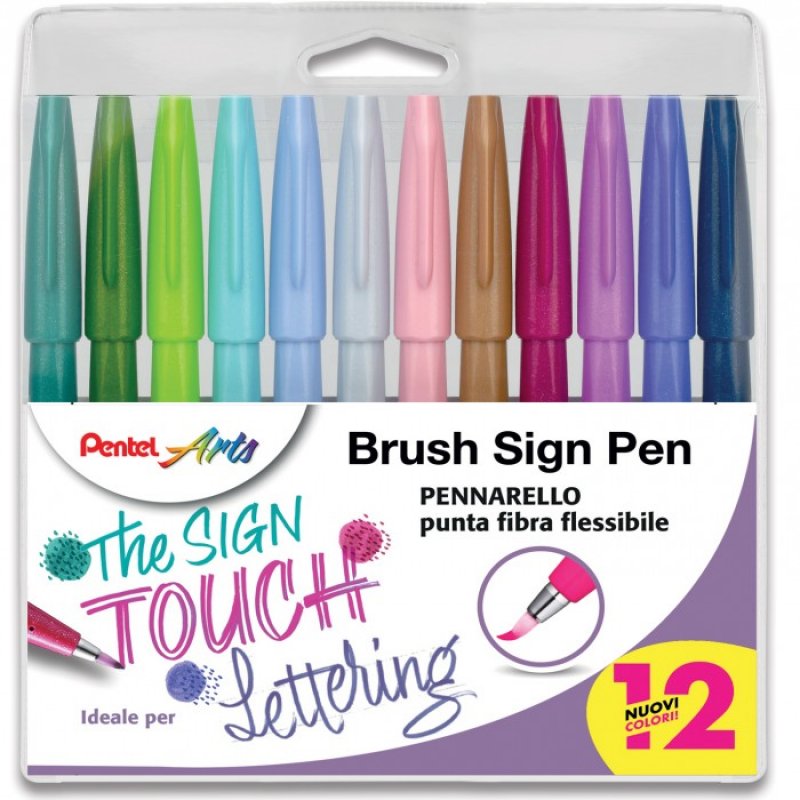 Set 12 Pentel Touch - Colori Nuovi