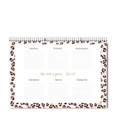 Planner Spirale Leopardato Settimanale