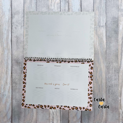 Planner Spirale Leopardato Settimanale