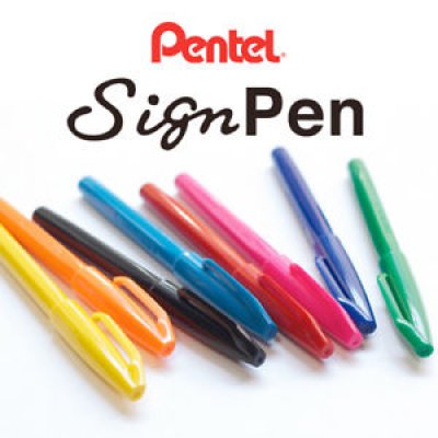 Set 24 Pentel - Brush Pen - Scatola in Metallo