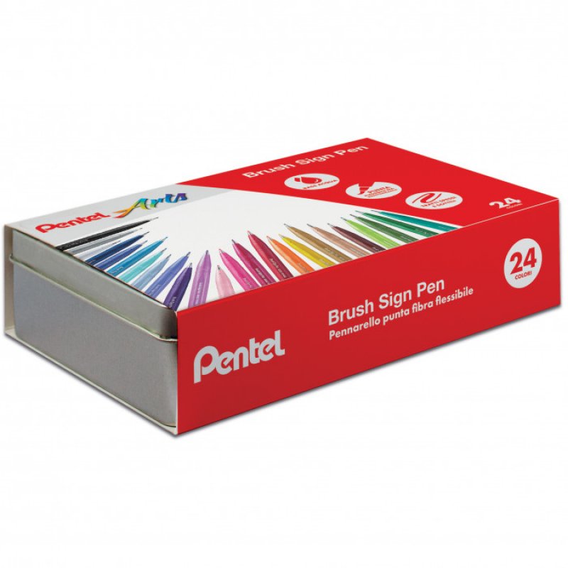 Set 24 Pentel Touch - Brush Pen