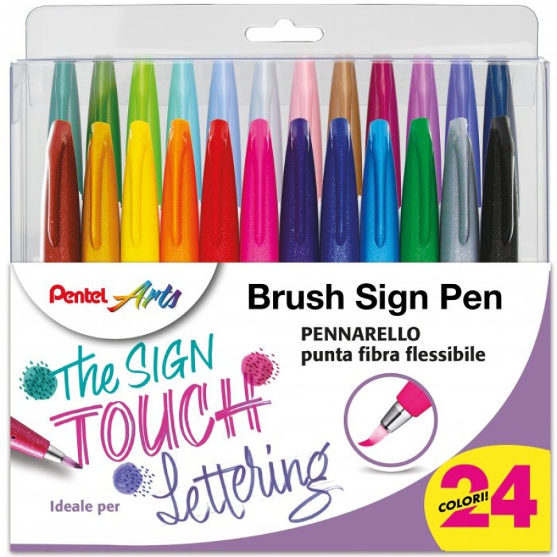 Set 24 Pentel Touch - Brush Pen