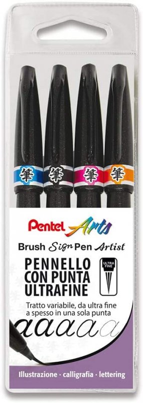 Set 4 Brush Sign Pen Artist -Ultra Fine