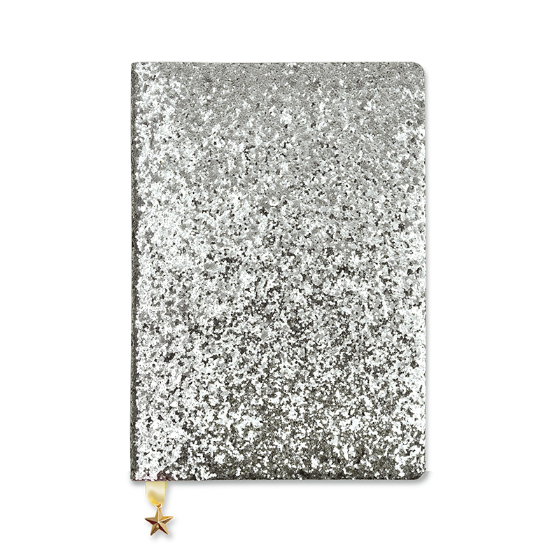 Notebook A5 - Glitter Silver