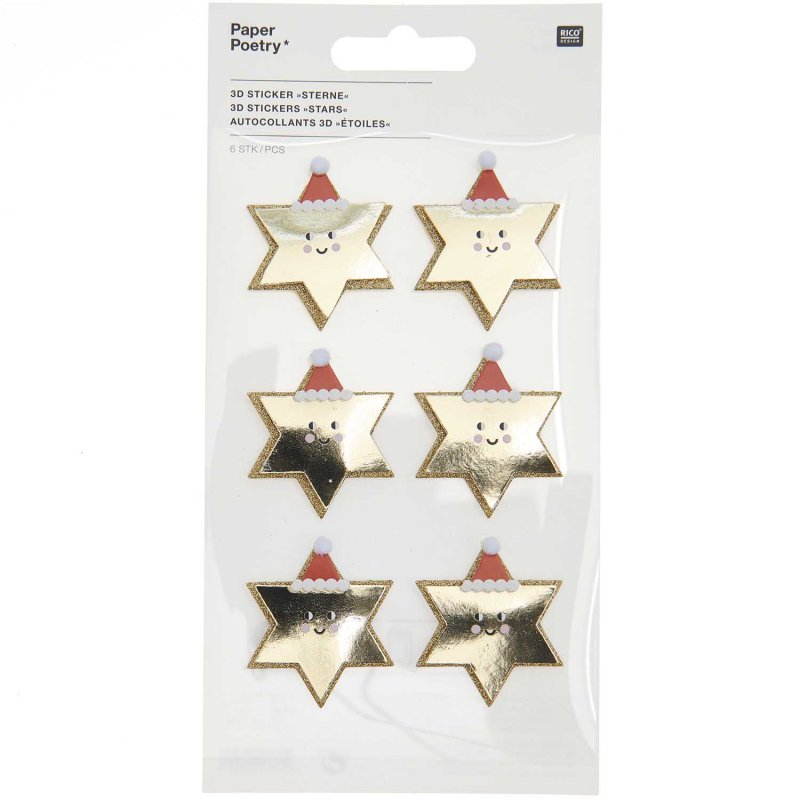 Stickers - 3D - Stelle Oro