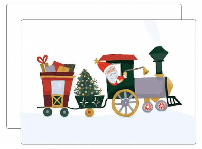 Cartolina - Trenino con Regali