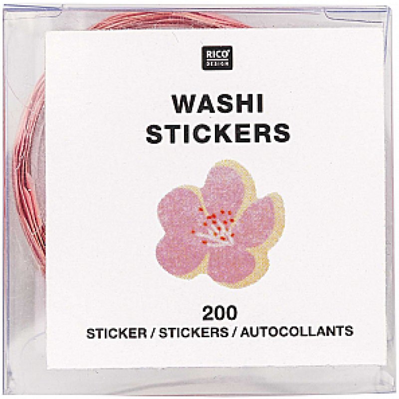 Washi Stickers - Fiori Rosa