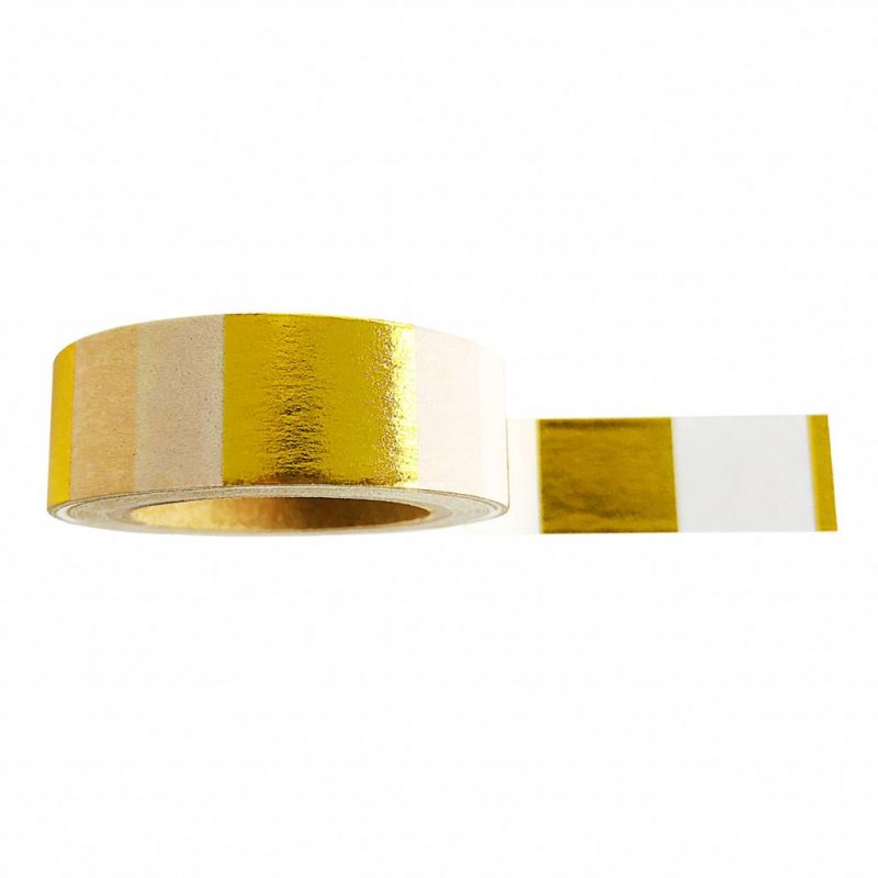 Washi Tape - Gold & White